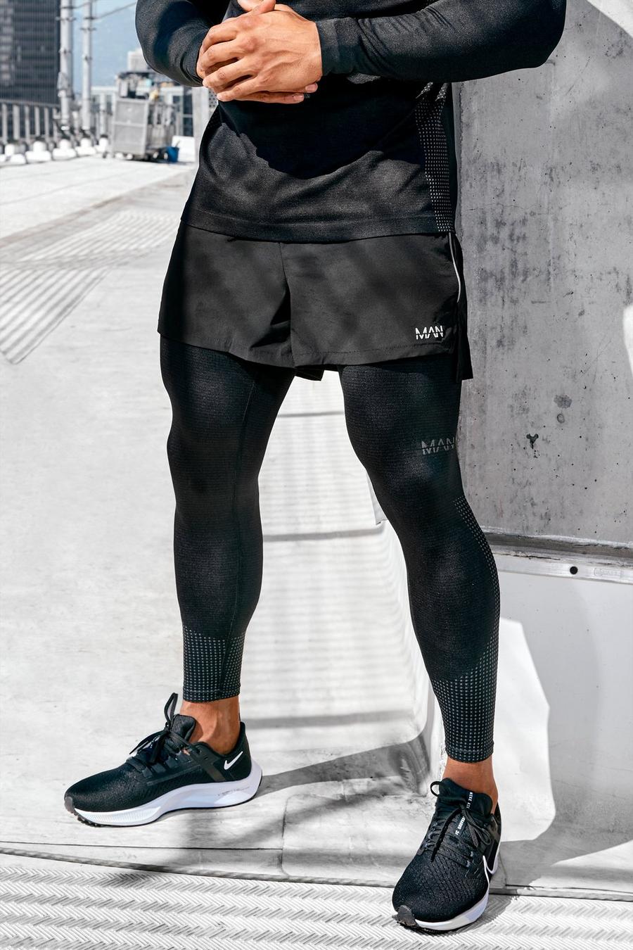 Black Man Active Gym Seamless Legging image number 1