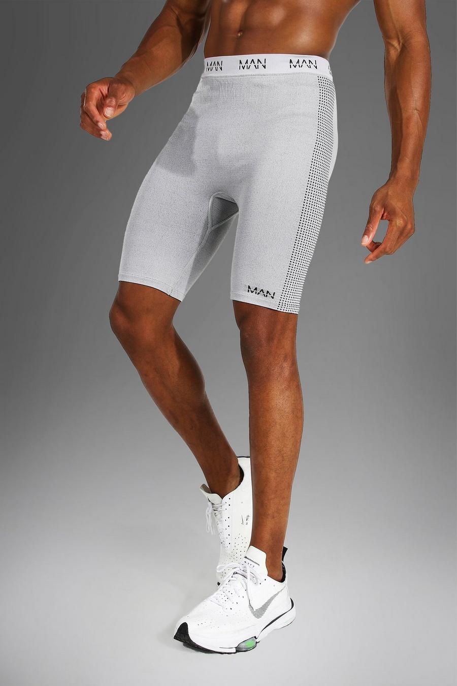 Pantaloncini da ciclista Man Active senza cuciture , Grey image number 1