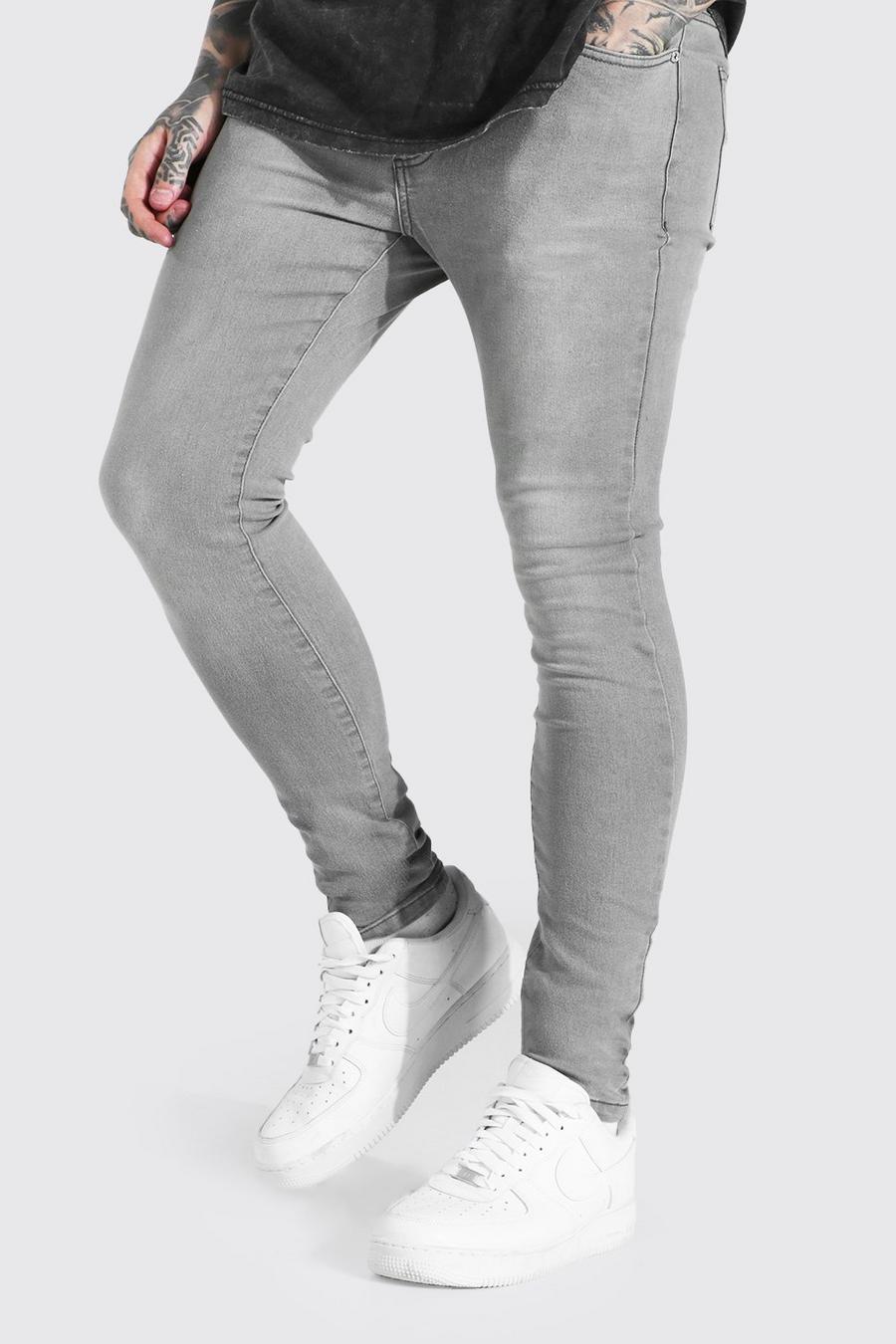 אפור סופר סקיני ג'ינס image number 1