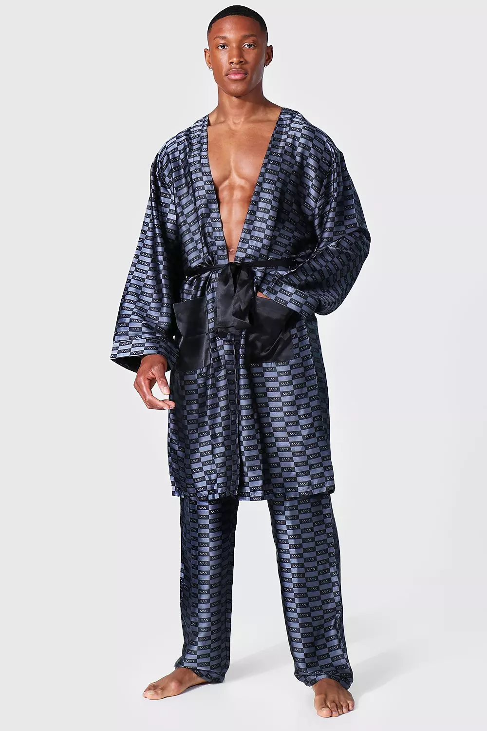 Black Man Dash Satin Robe alternative image
