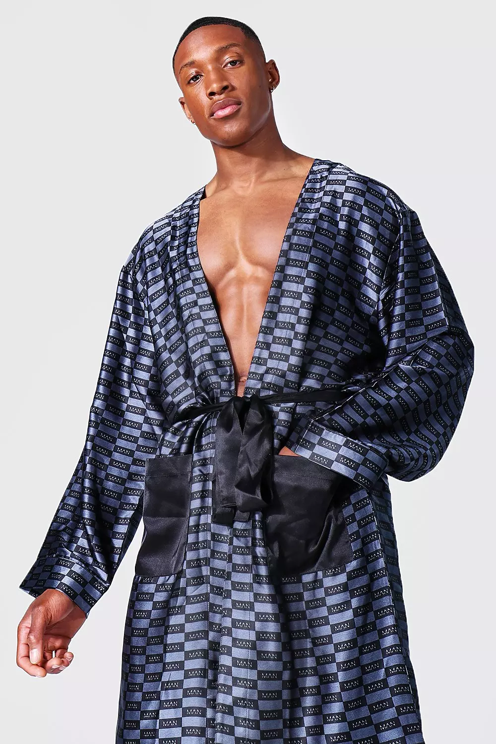 Black Man Dash Satin Robe alternative image
