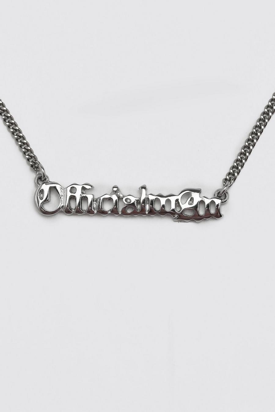 Silver Official Man Pendant Necklace image number 1
