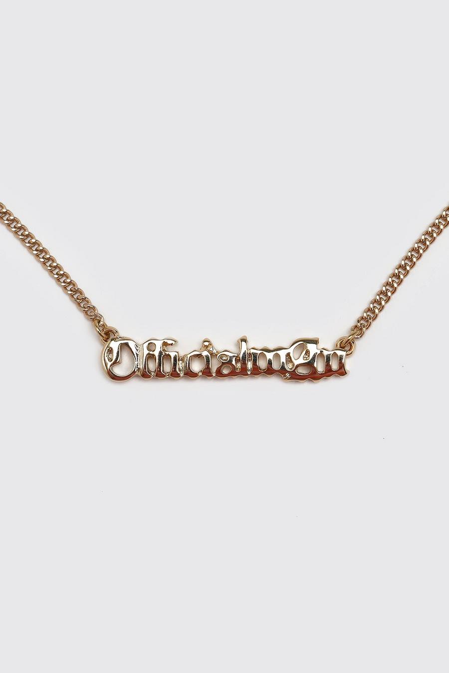 Gold Official Man Pendant Necklace image number 1