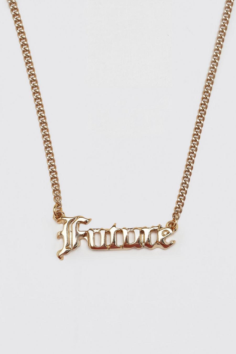 Gold Future Pendant Necklace image number 1