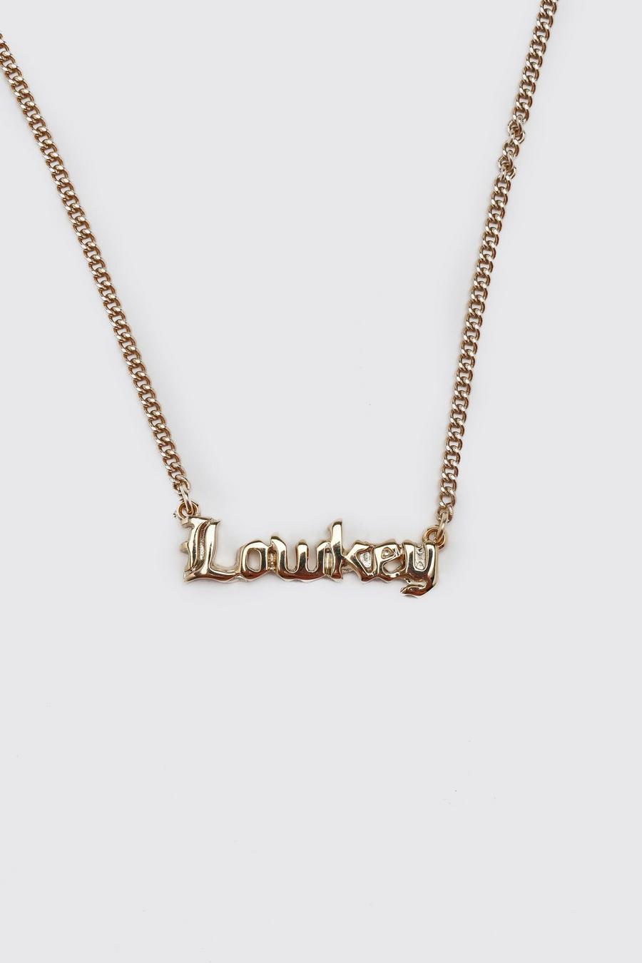 Gold Lowkey Pendant Necklace image number 1