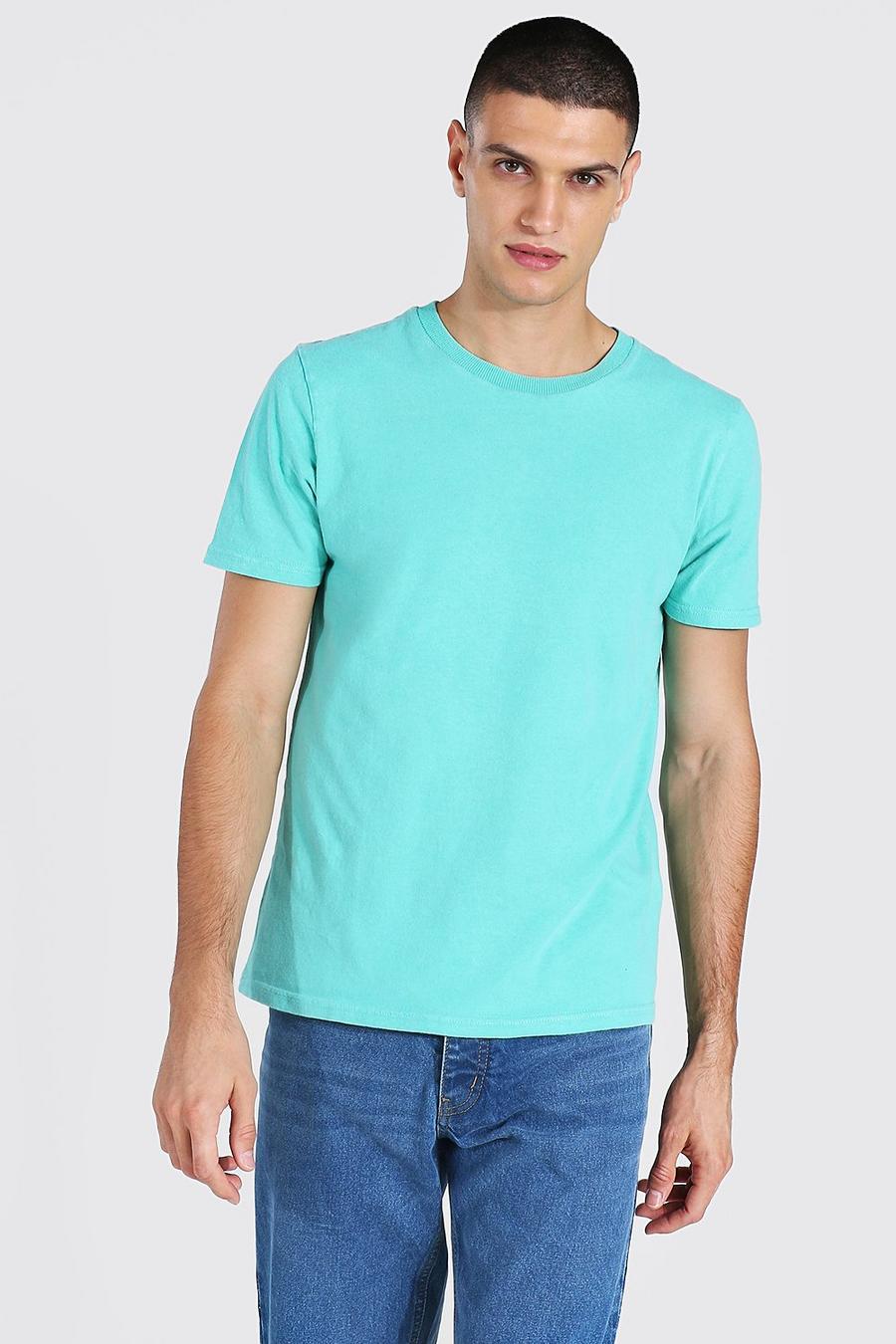 T-shirt à col ras-du-cou délavé, Jade image number 1
