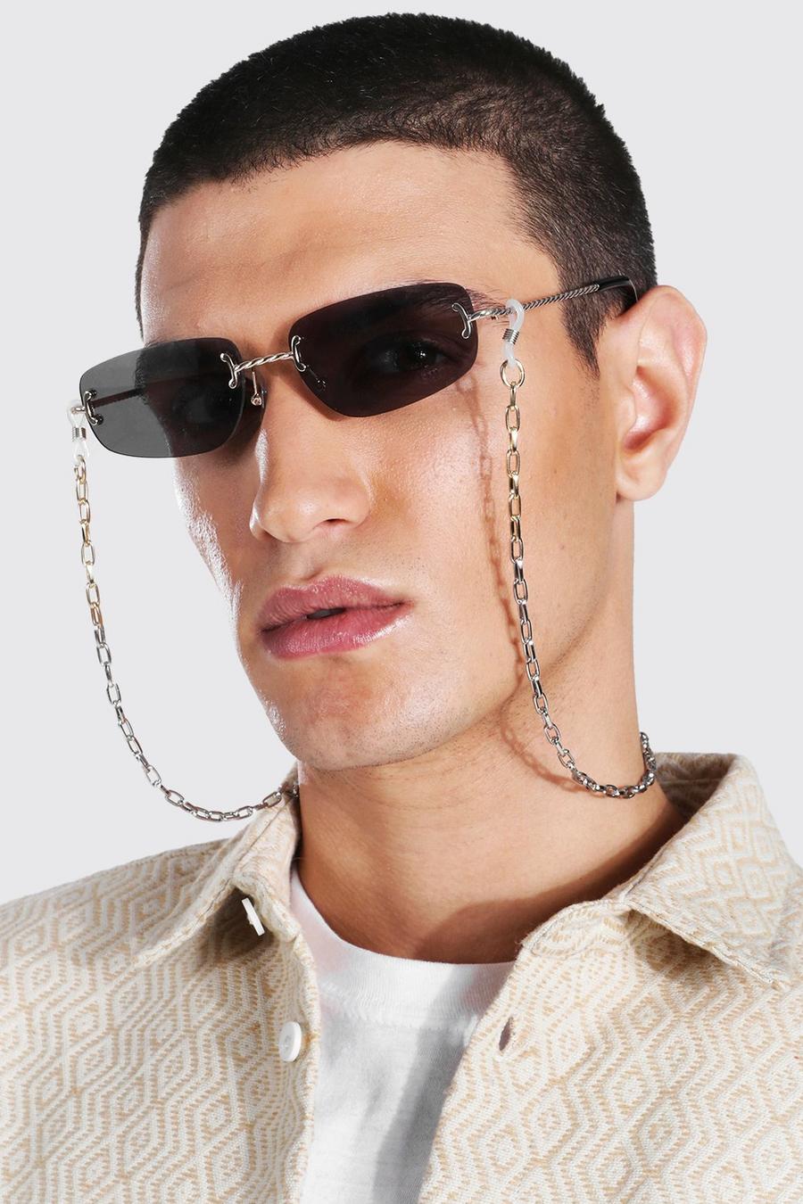 Silver Two Tone Chunky Sunglasses Chain image number 1