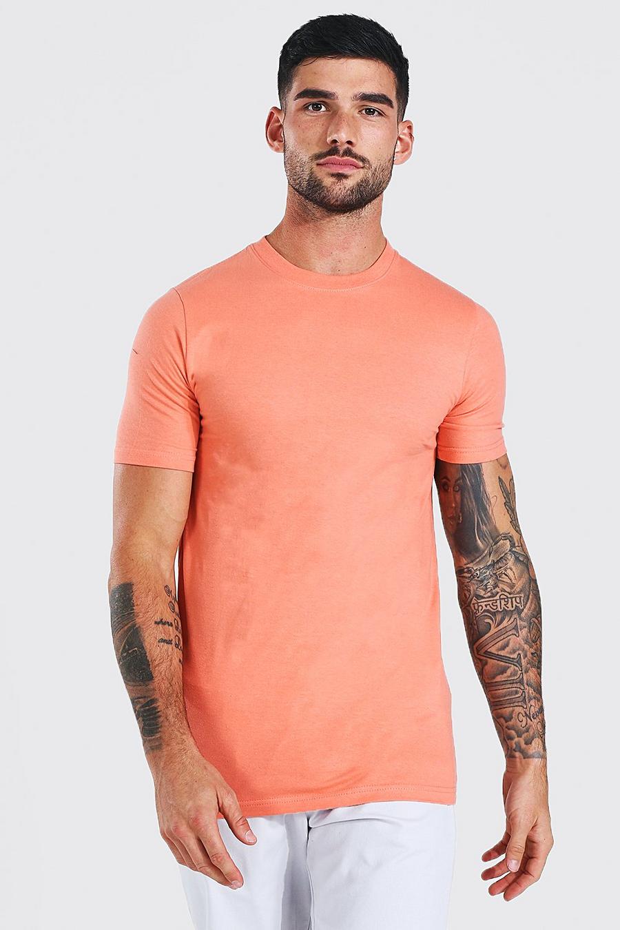 Pale orange Muscle Fit T-Shirt Met Crewneck image number 1