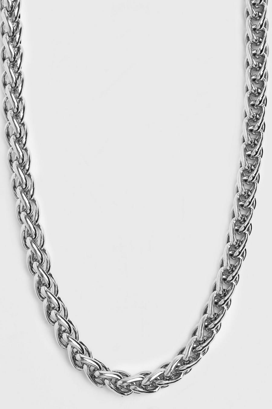 Silver Chunky Rope Chain Necklace image number 1