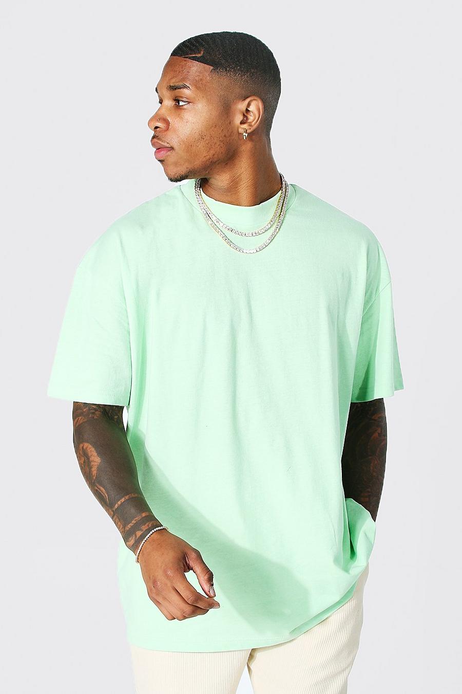 Light green Oversized Extended Neck T-shirt image number 1