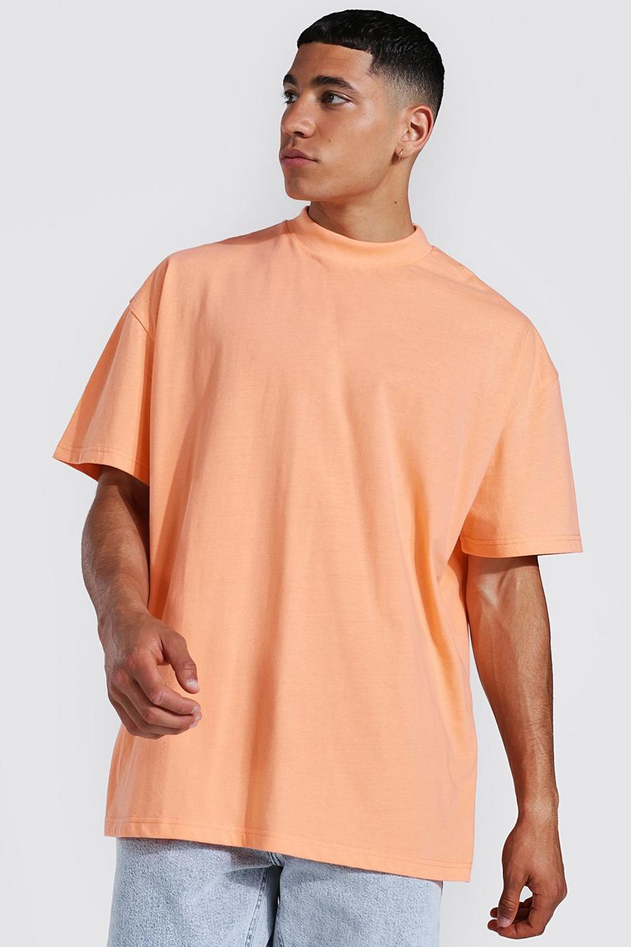 Pale orange Oversized Extended Neck T-shirt image number 1
