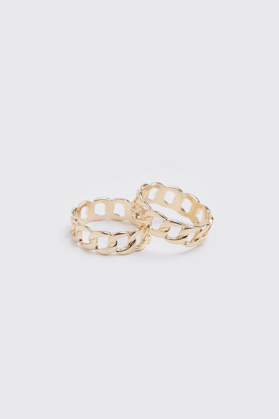 Gold 2 Pack Chain Ring Set image number 1