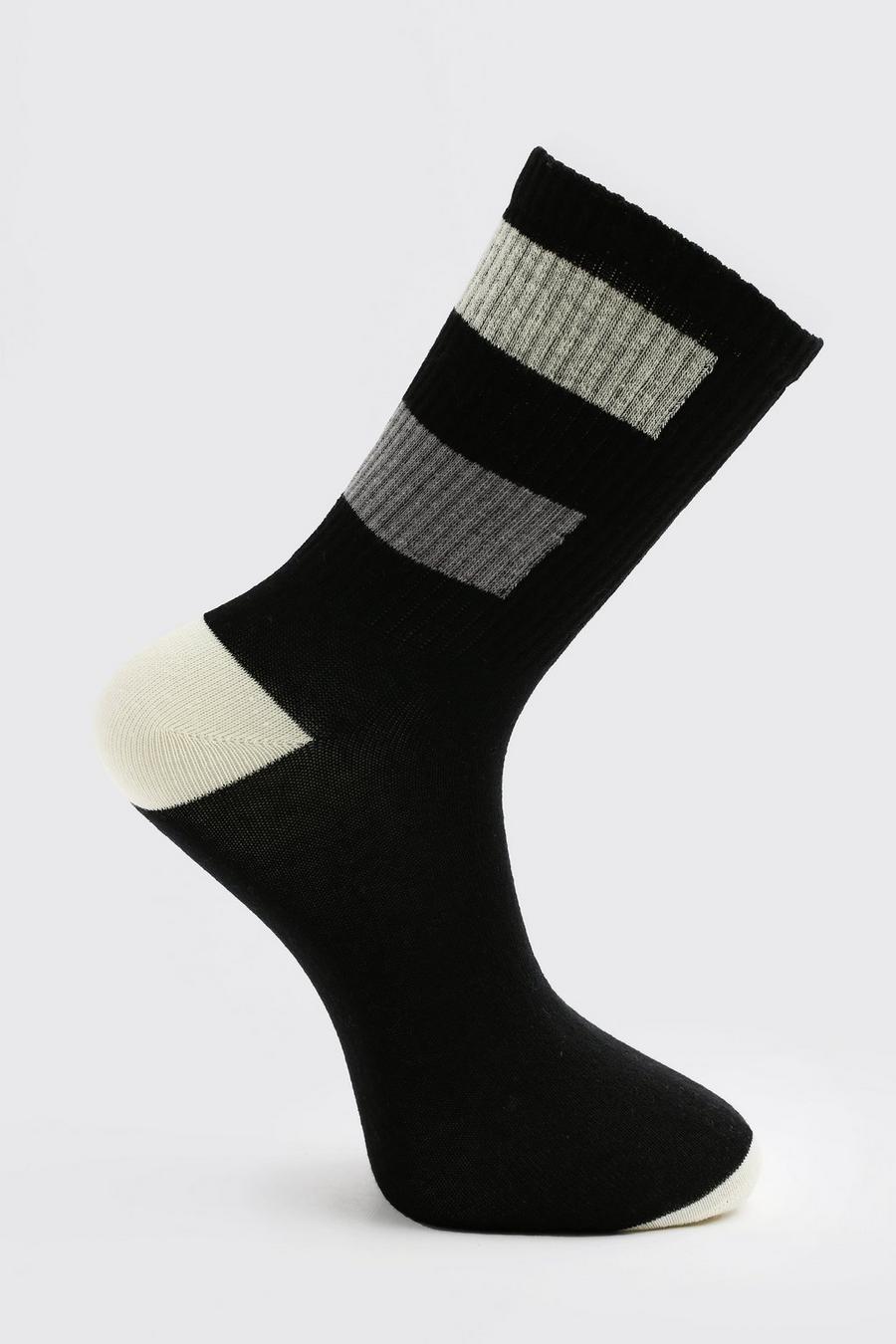 Calcetines con bloques de color, Negro image number 1