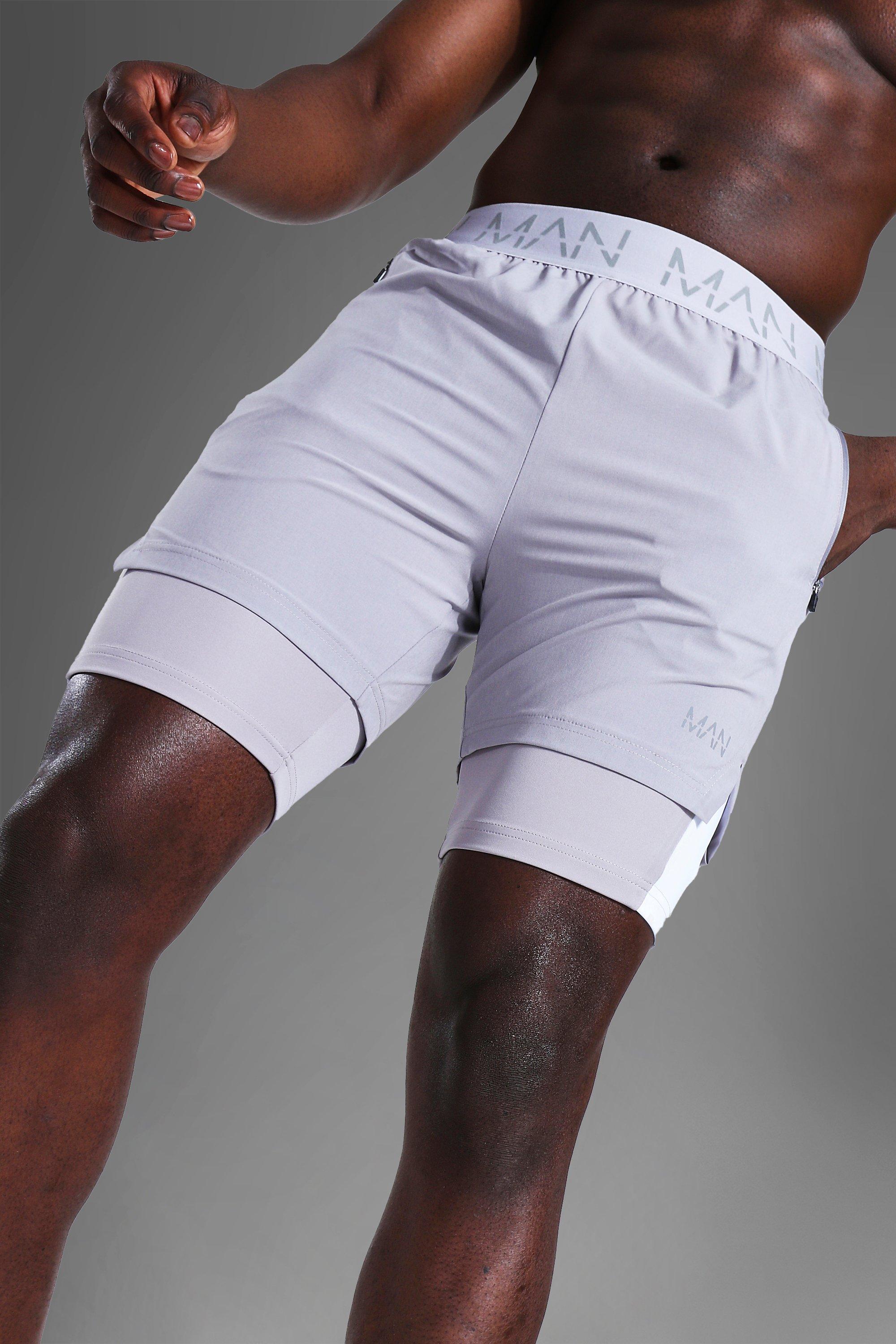 Man Active Gym 2 In 1 Shorts