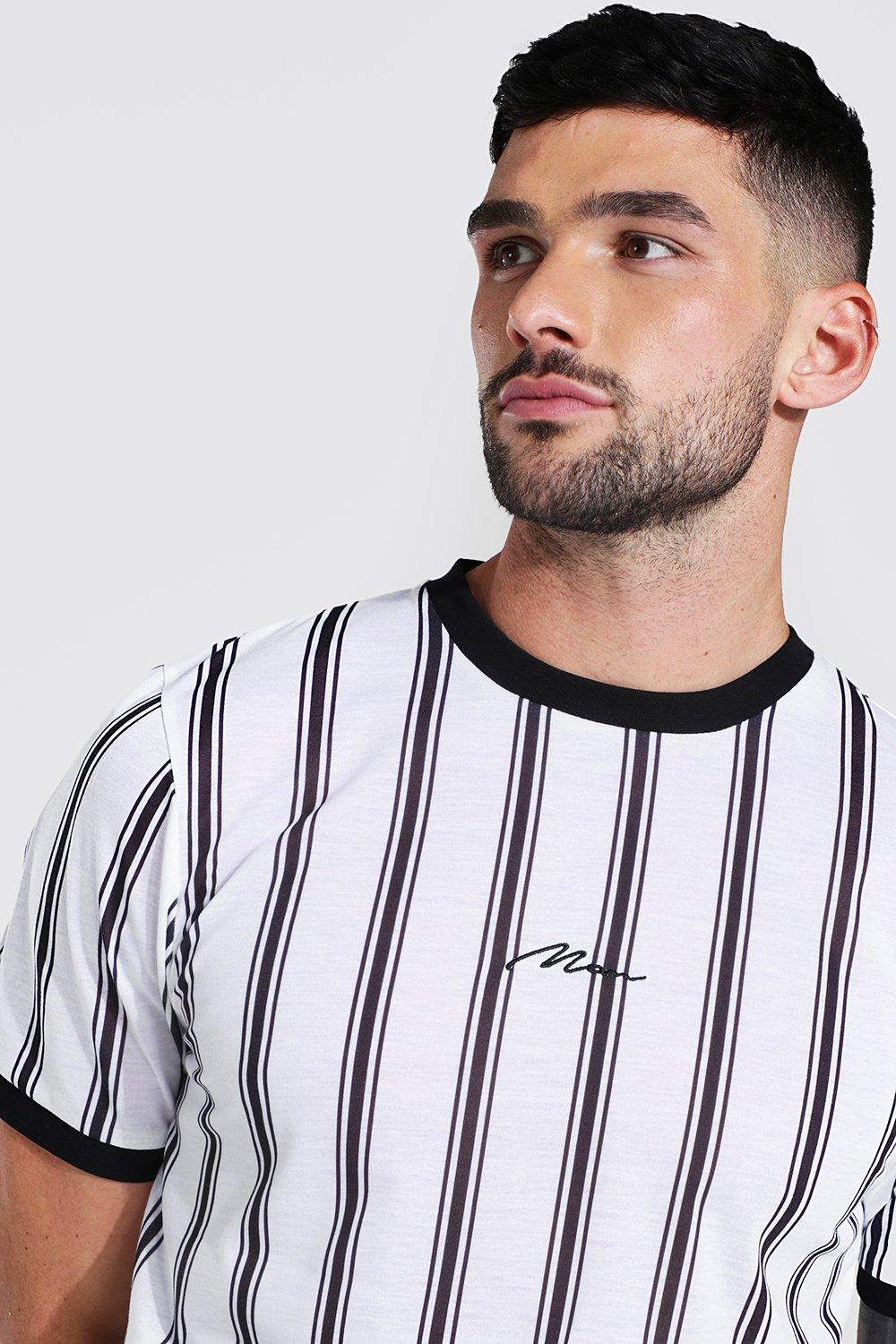 Slim Man Signature Stripe Ringer T-shirt
