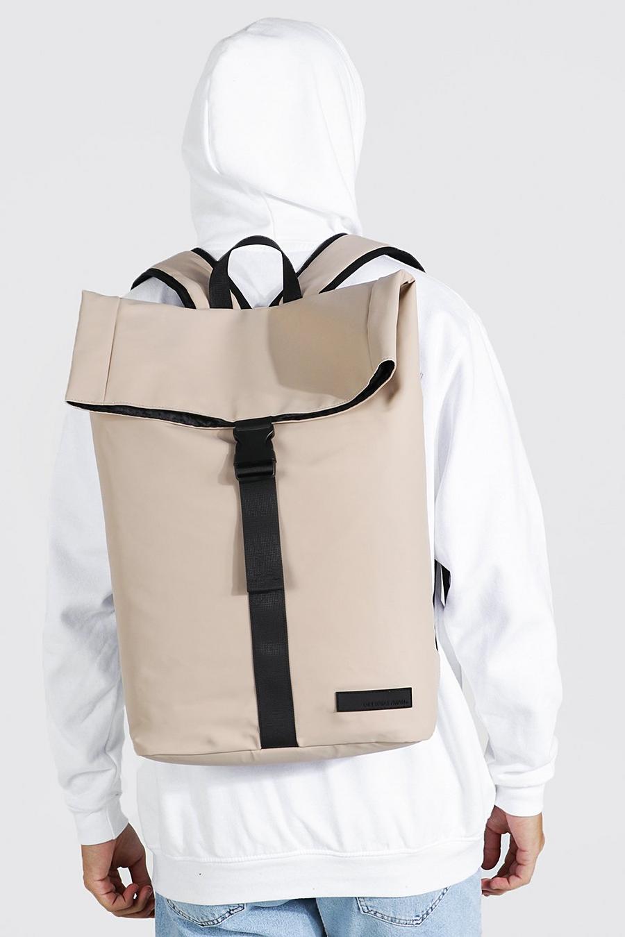 Nude Coated Canvas Flat Top Rucksack image number 1