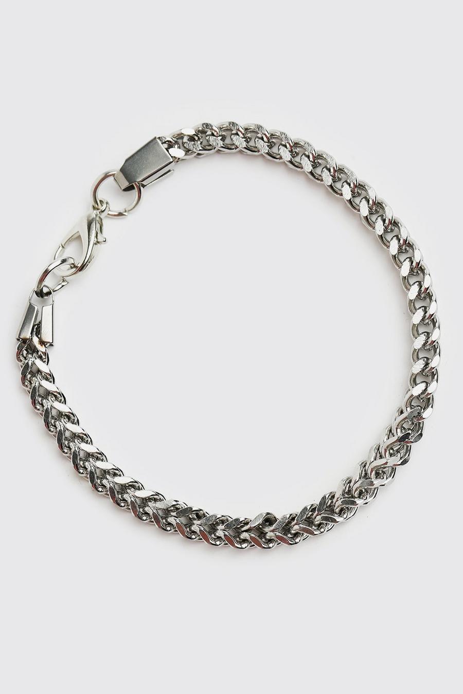 Box Chain Armband, Silver argent