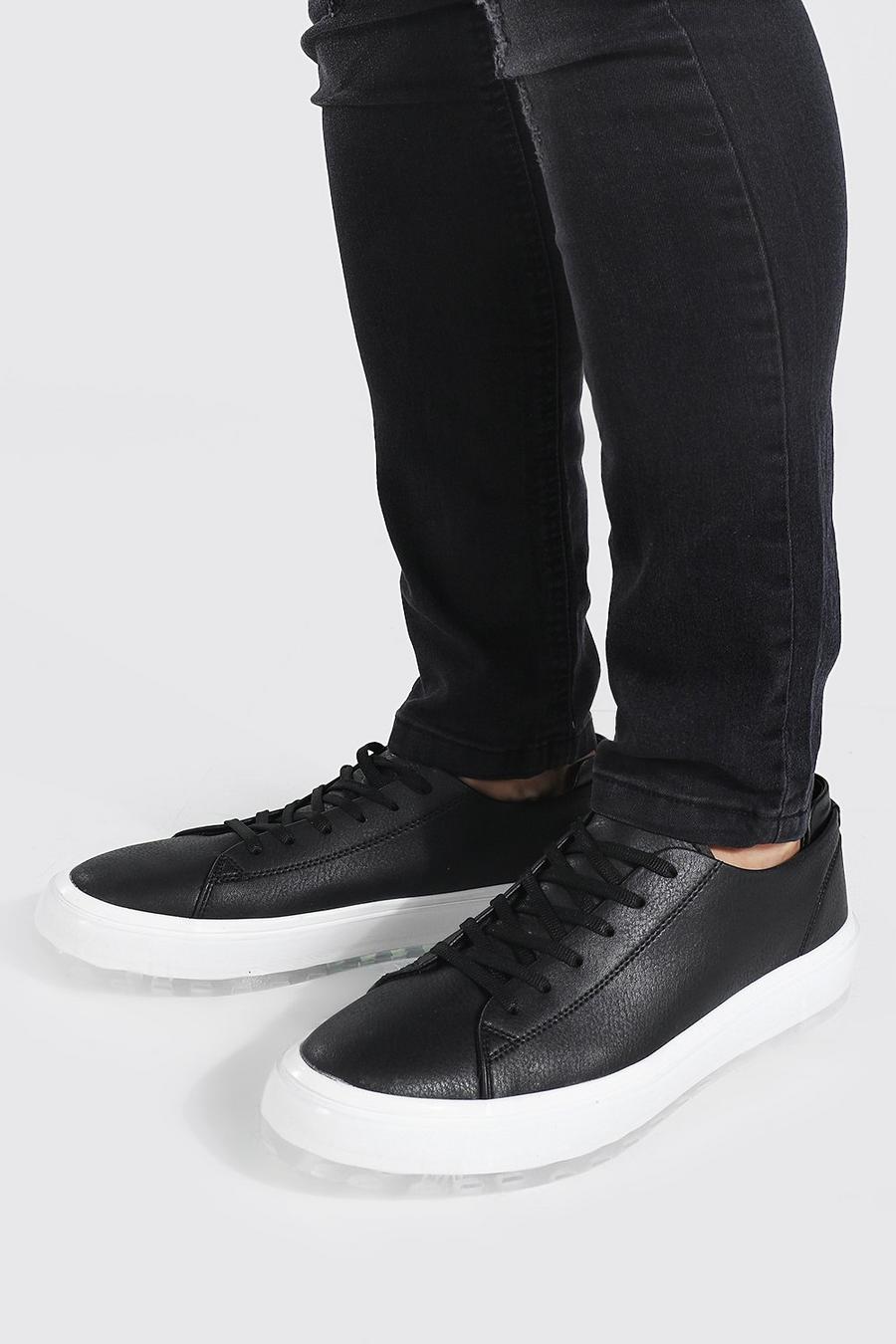שחור נעלי ספורט עם סוליית פלסטיק מפוליאוריתן image number 1