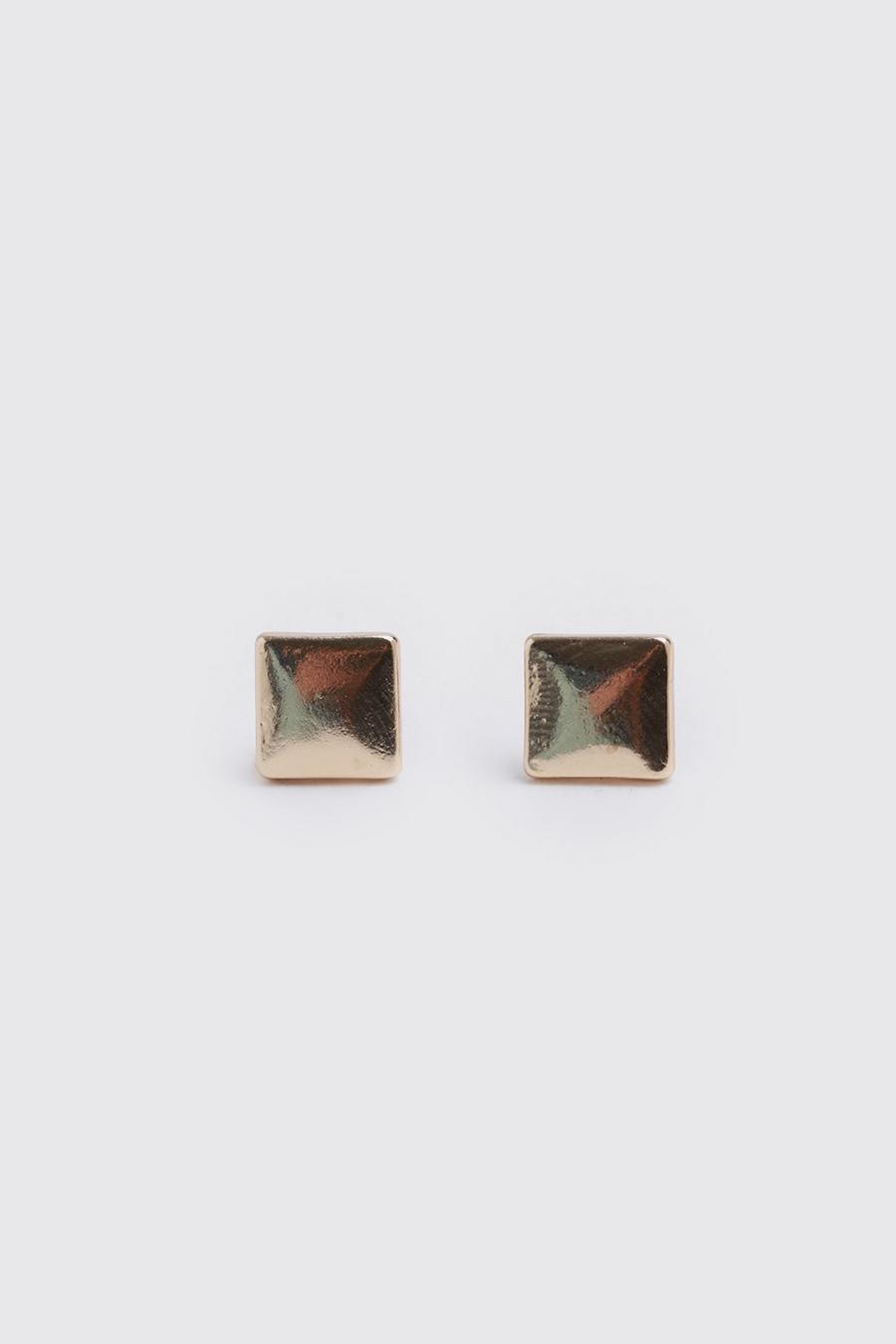 Gold 2 Pack Square Earrings image number 1
