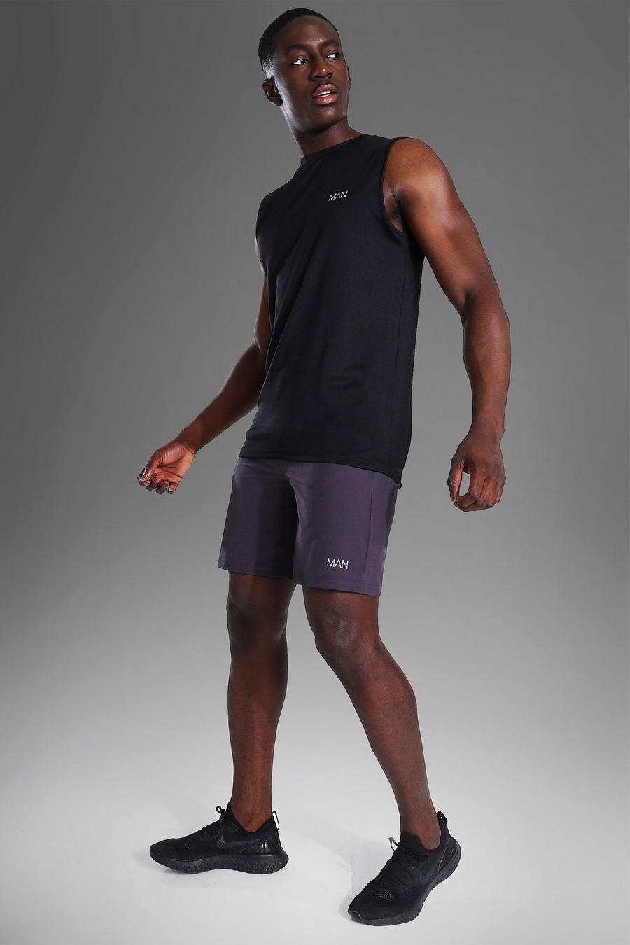 Black MAN Active Linne och shorts image number 1