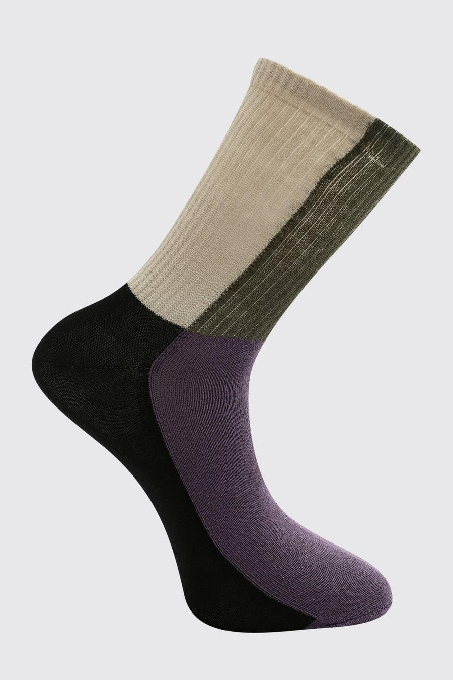 Multi Colour Block Socks image number 1