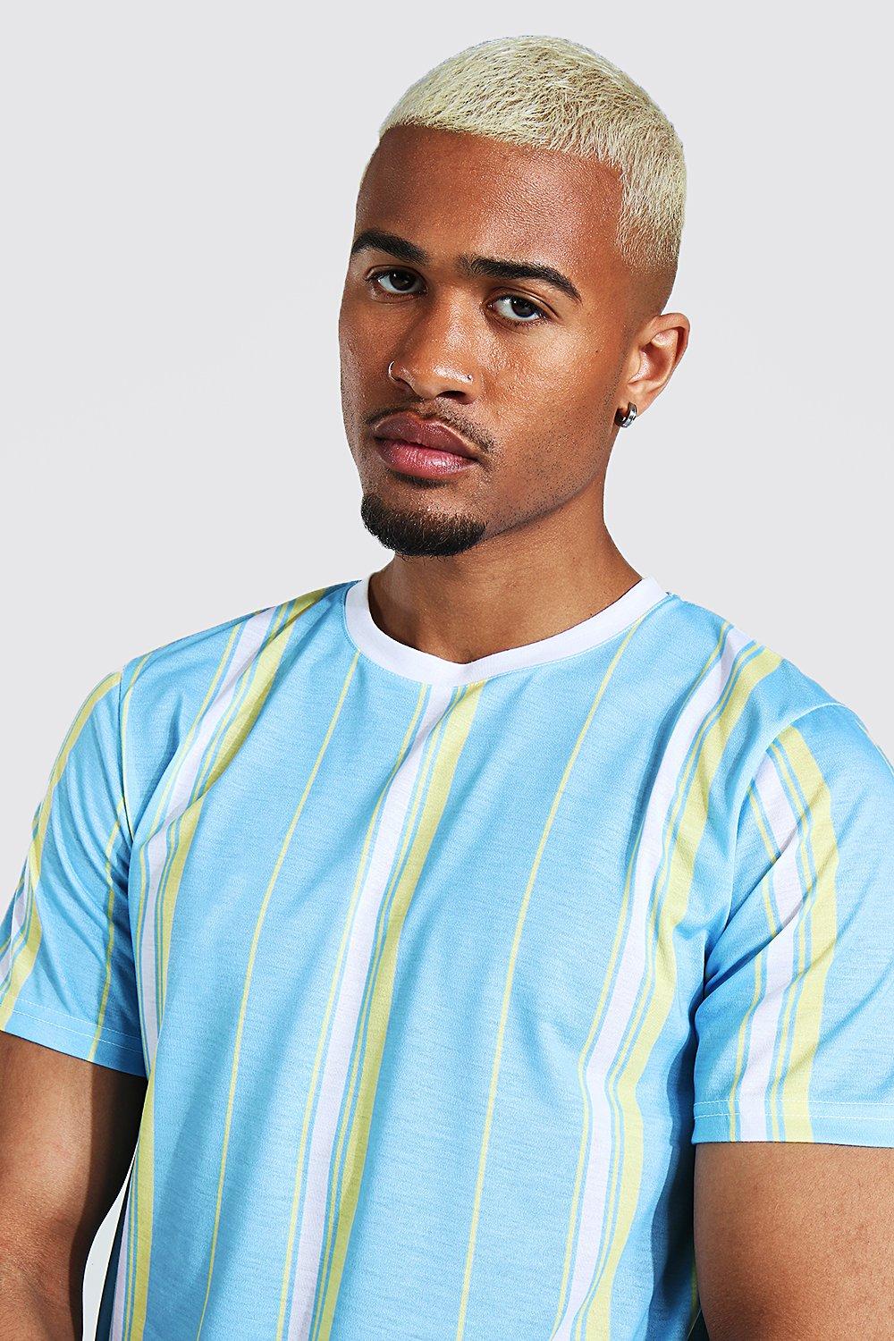 Adidas originals eqt tennis clearance stripe t-shirt in blue