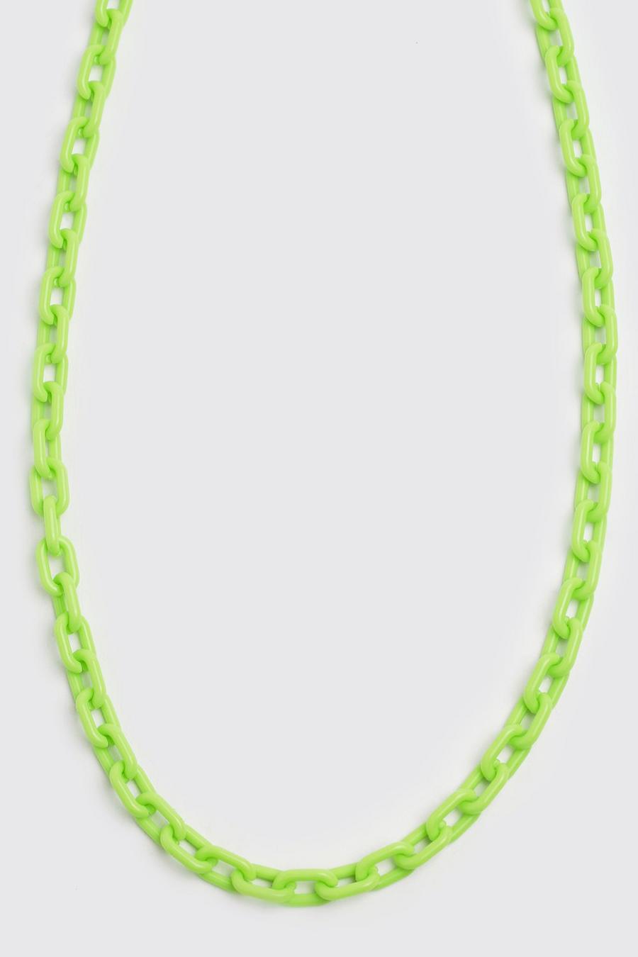 Neon-green Clear Chunky Sunglasses Chain image number 1