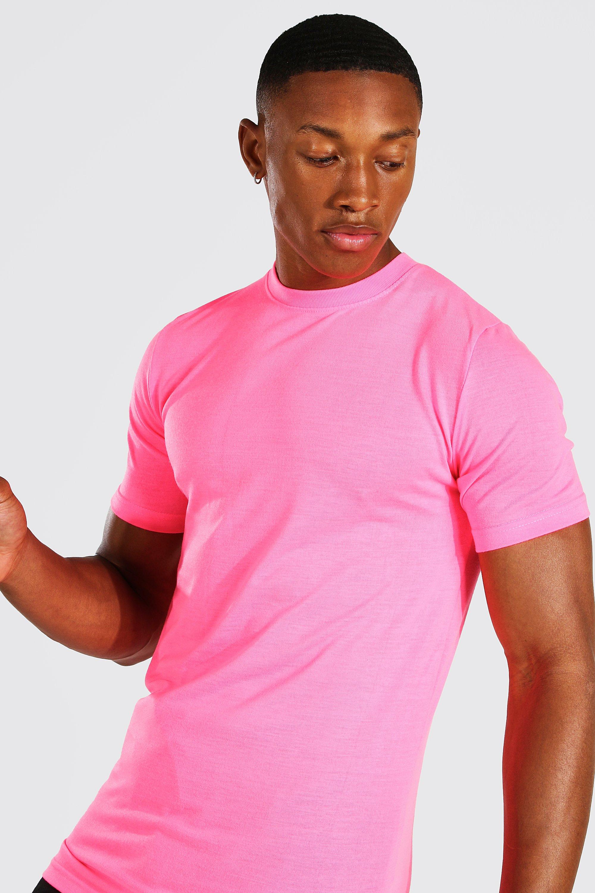 Fluorescent pink t outlet shirt