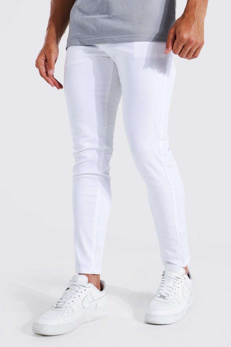 White Skinny Fit Chino Trouser image number 1