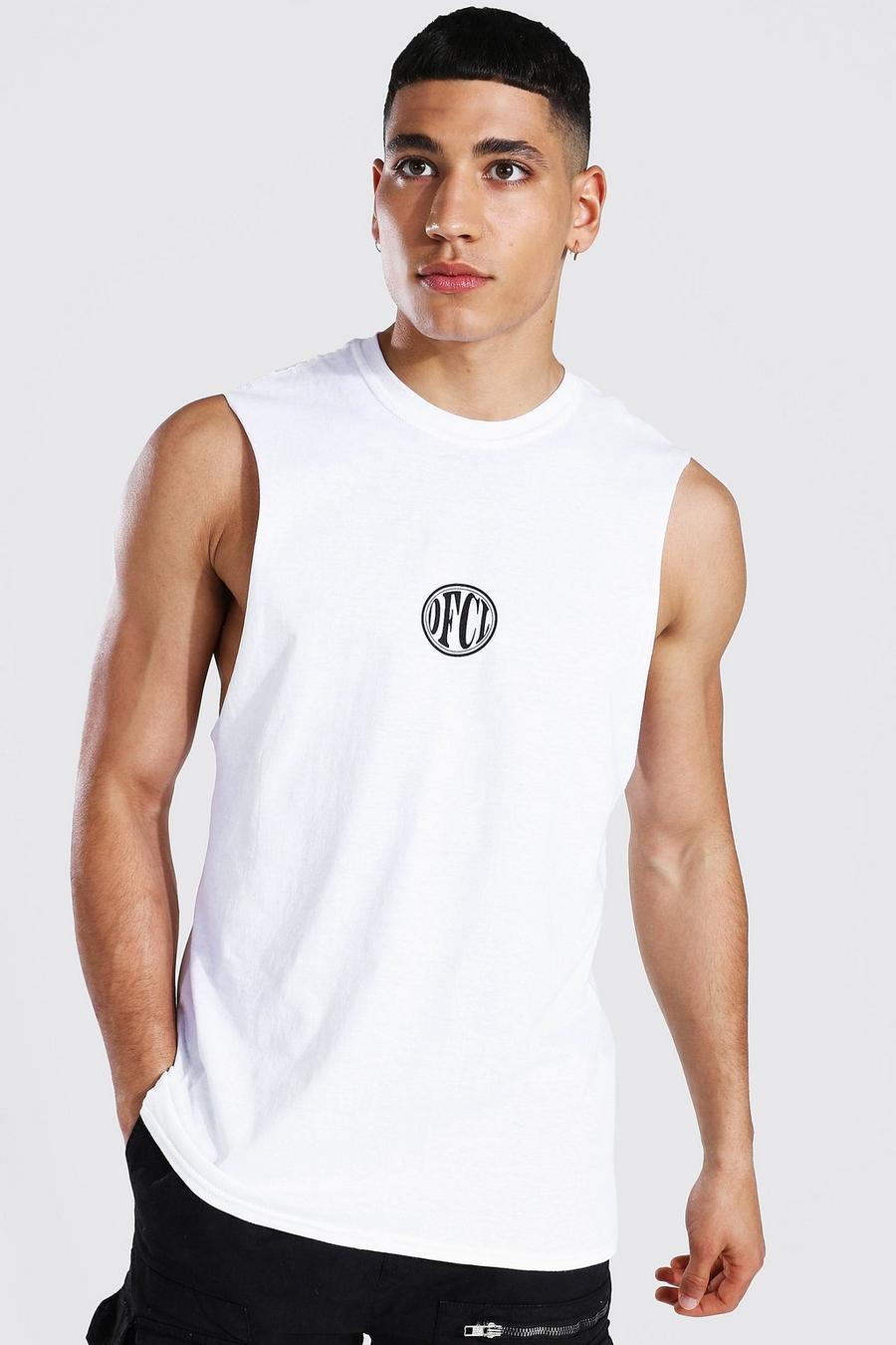 T-shirt sans manches à logo cercle Ofcl, White image number 1