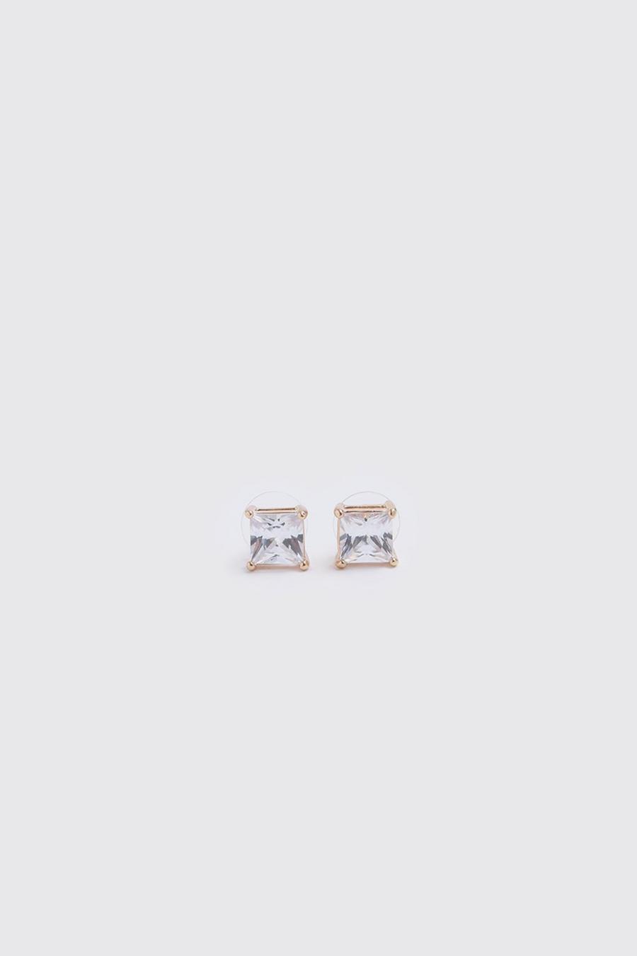 Gold 2 Pack Square Stud Earrings image number 1
