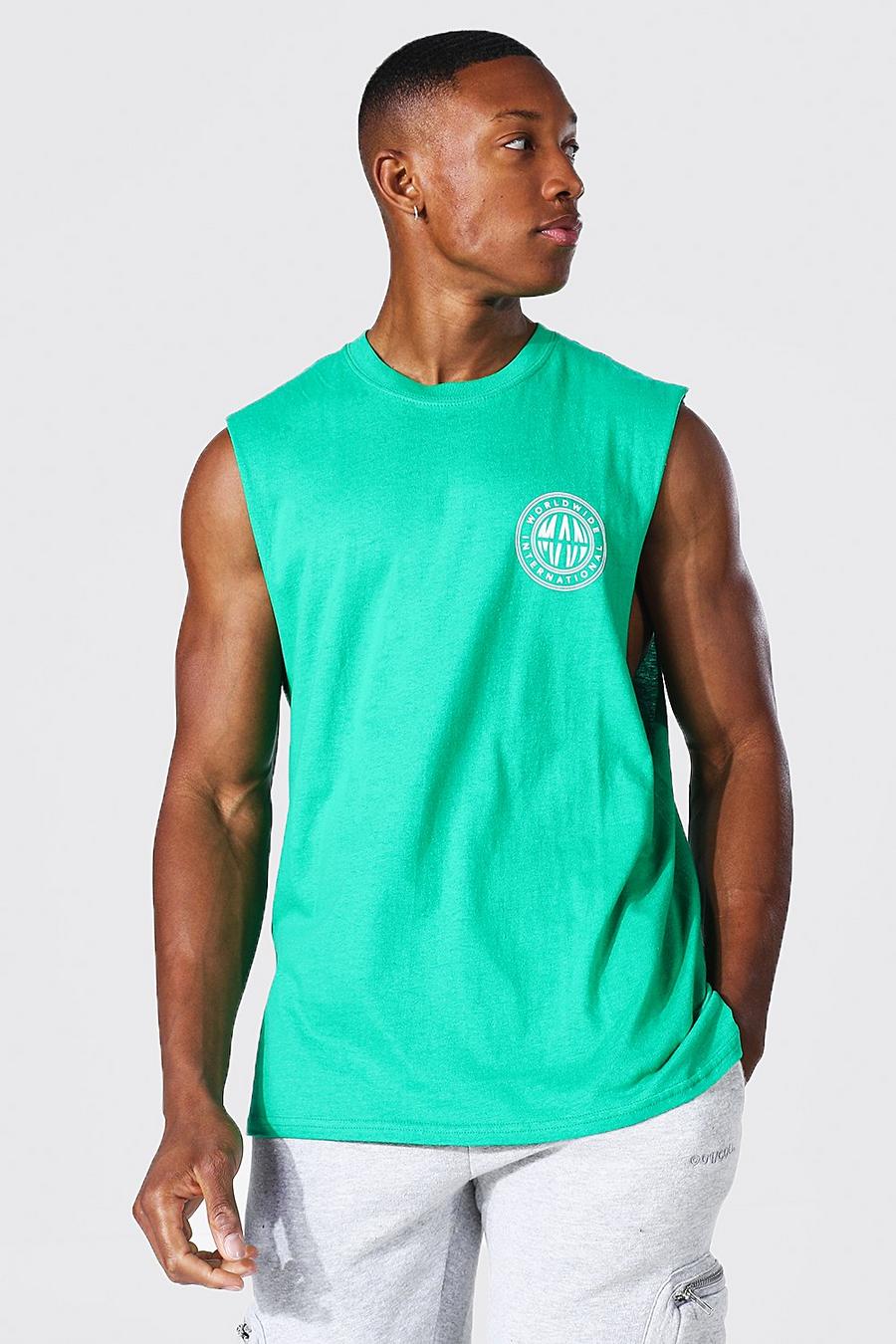 T-shirt oversize Worldwide - MAN, Green image number 1
