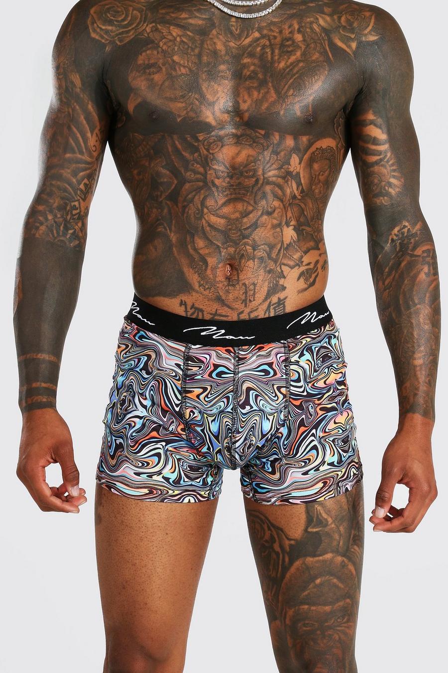 Black Man Signature Psychedelic Print Classic Trunk image number 1
