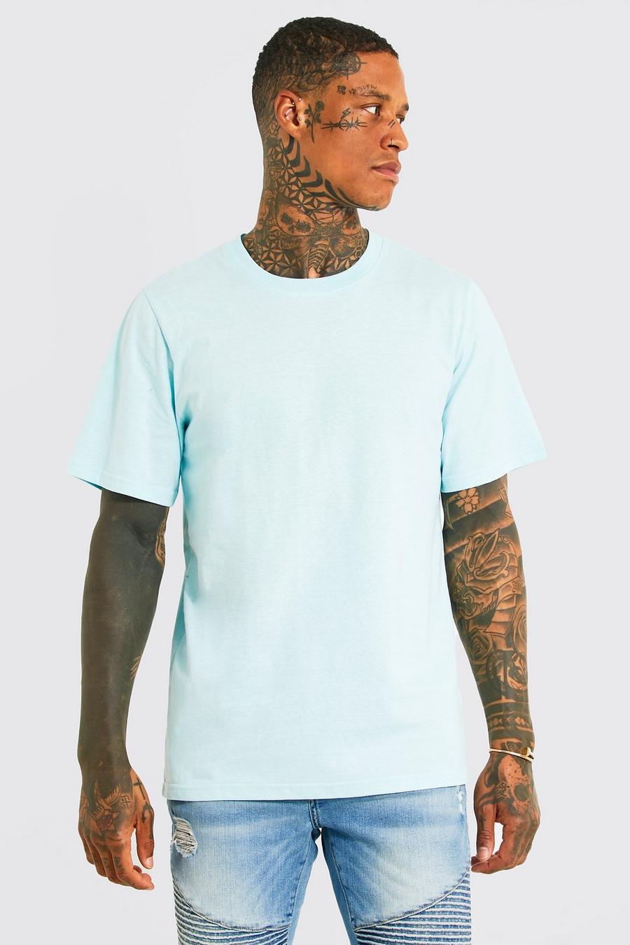T-shirt ras-du-cou basique, Bright blue image number 1