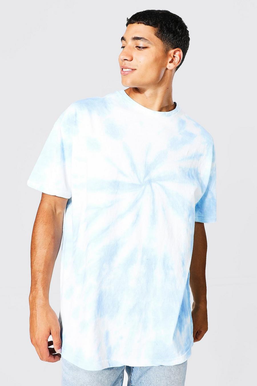 Blue Oversized Tie Dye T-shirt image number 1