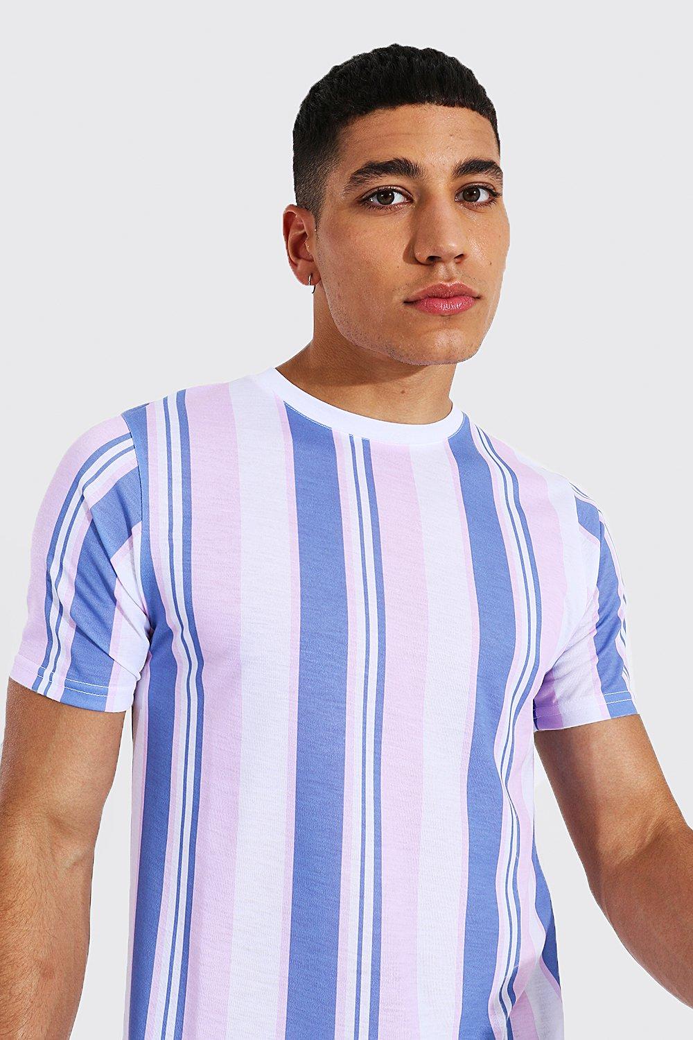 Vertical-stripe night shirt