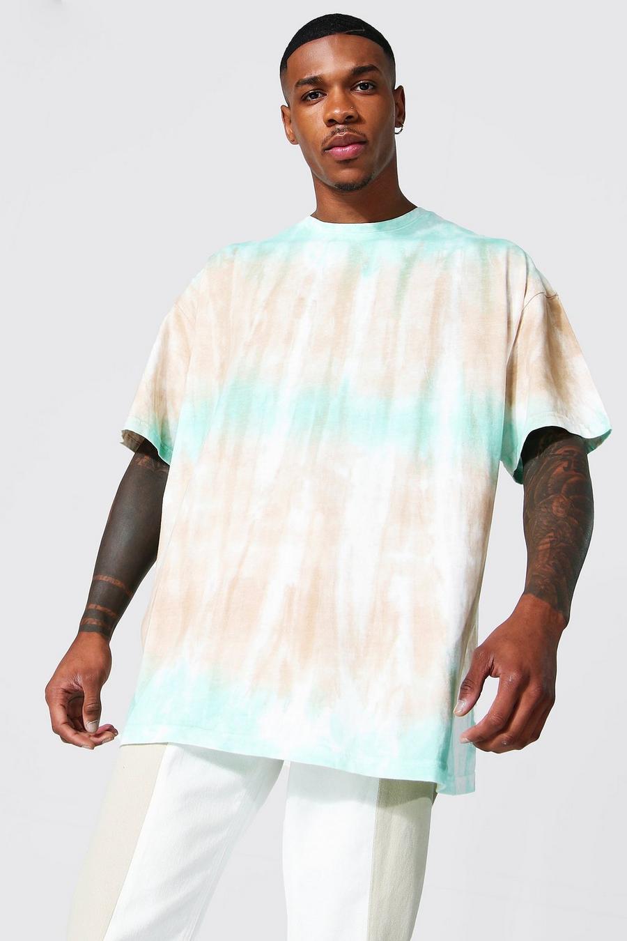 T-shirt oversize tie-dye, Sage image number 1