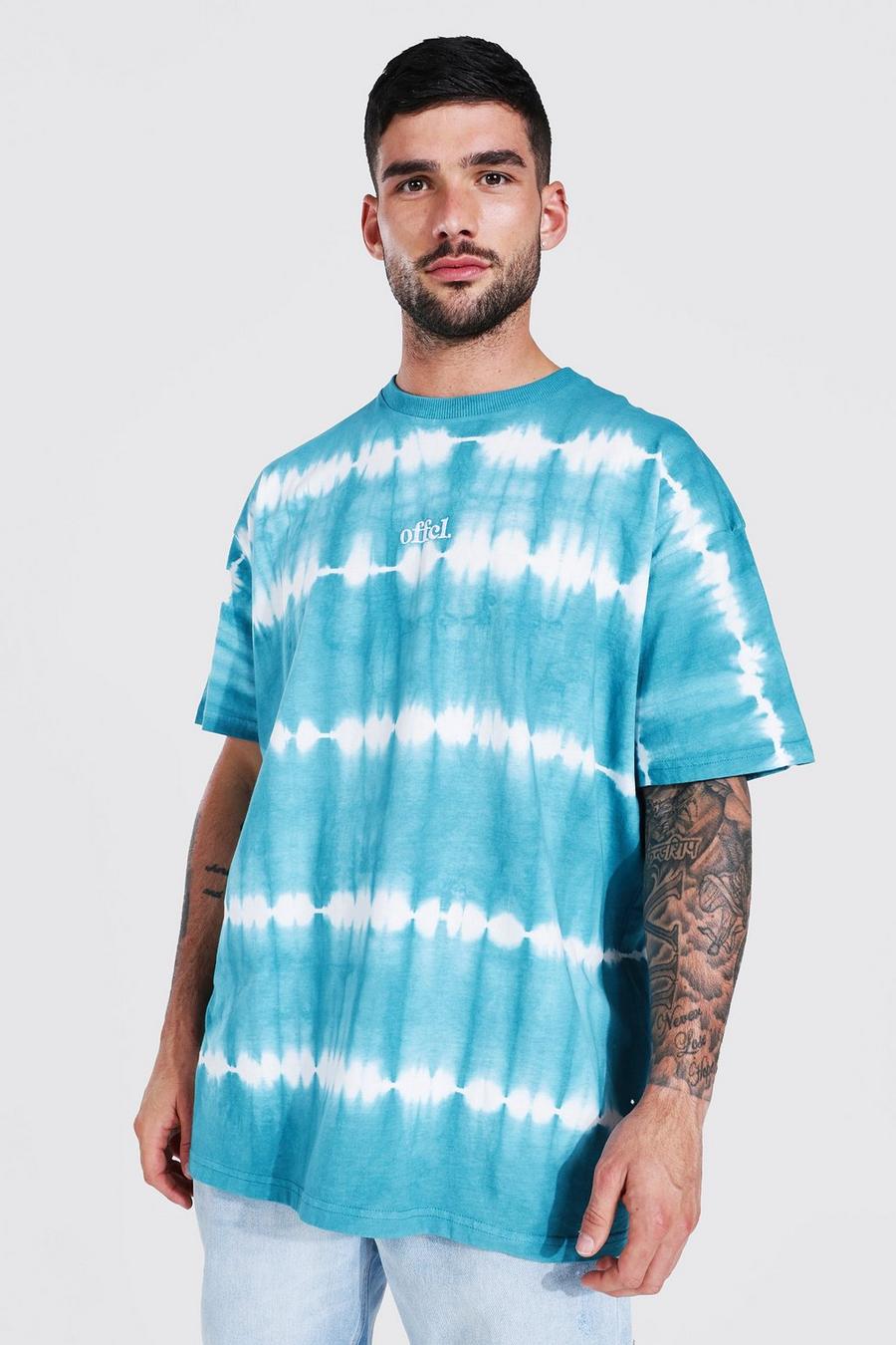T-shirt oversize tie-dye Offcl, Green image number 1
