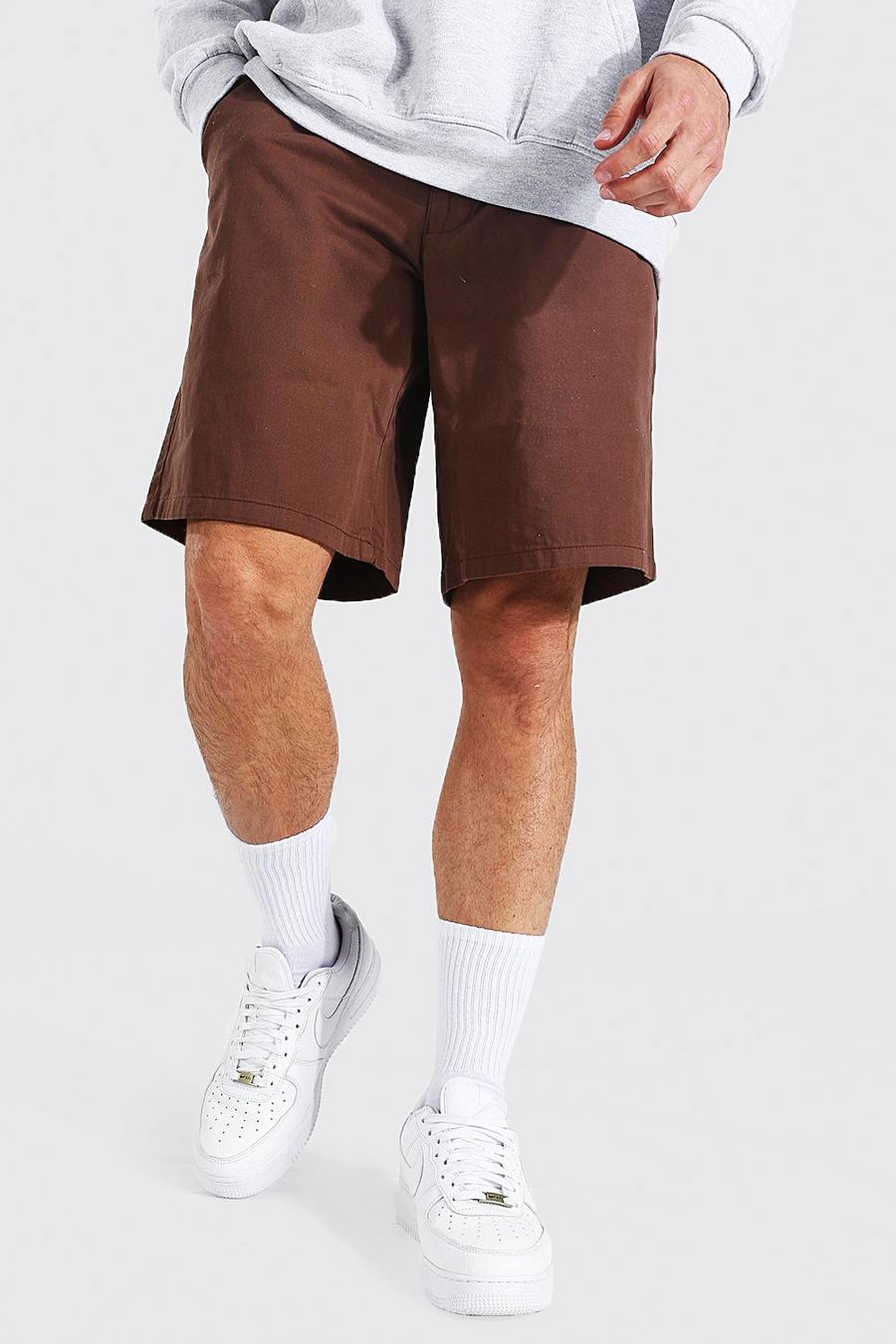 Chocolate Relaxed Fit Chino Short image number 1