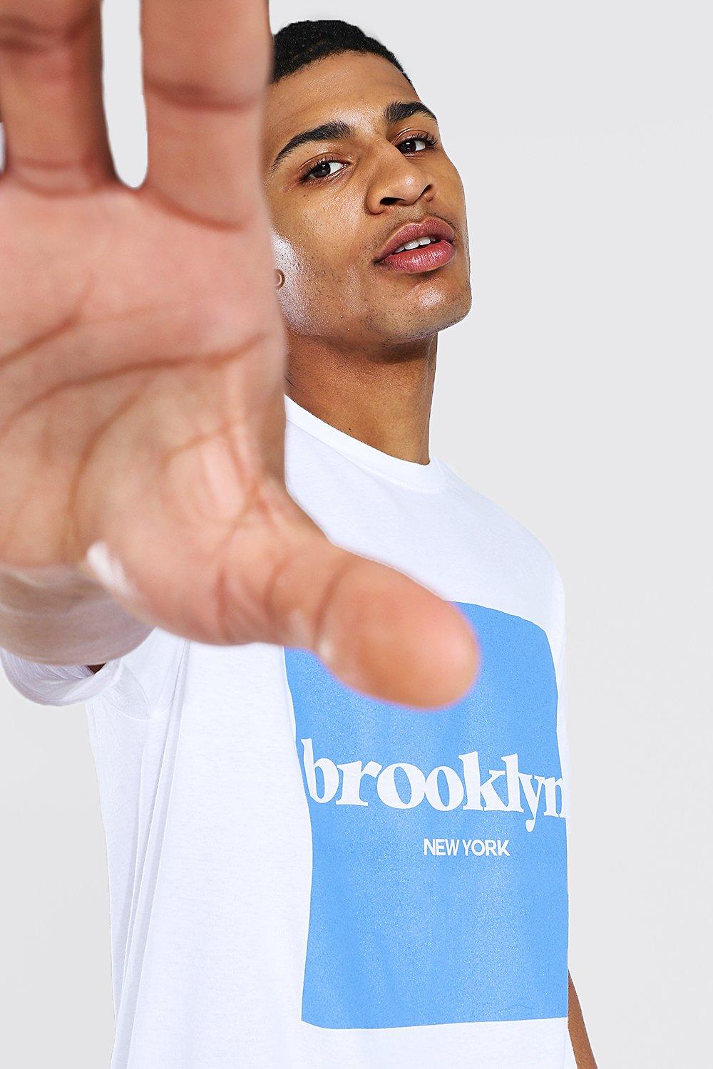 Men's Oversized Brooklyn Box Graphic T-Shirt