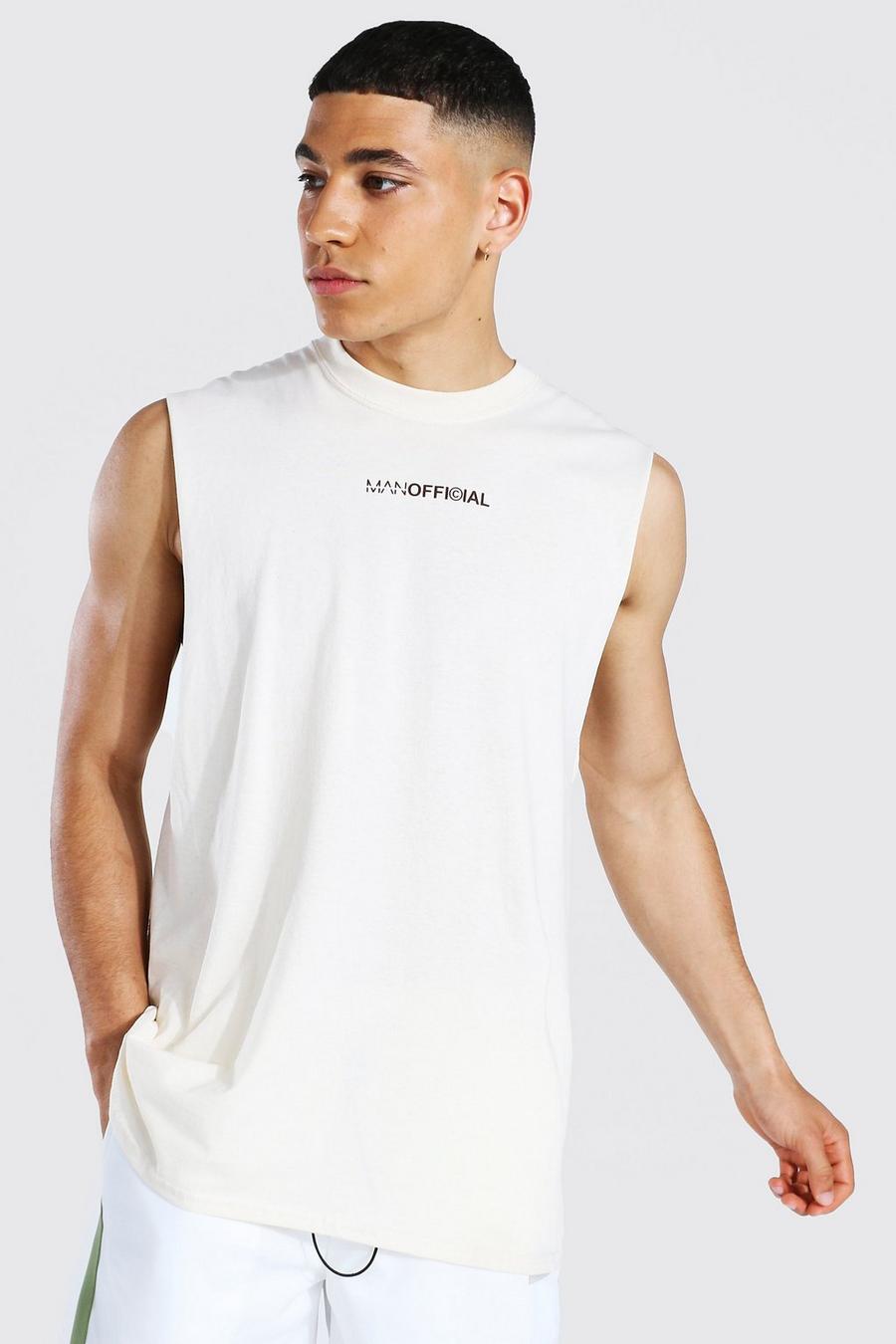 Sand Oversized Man Official Tank image number 1