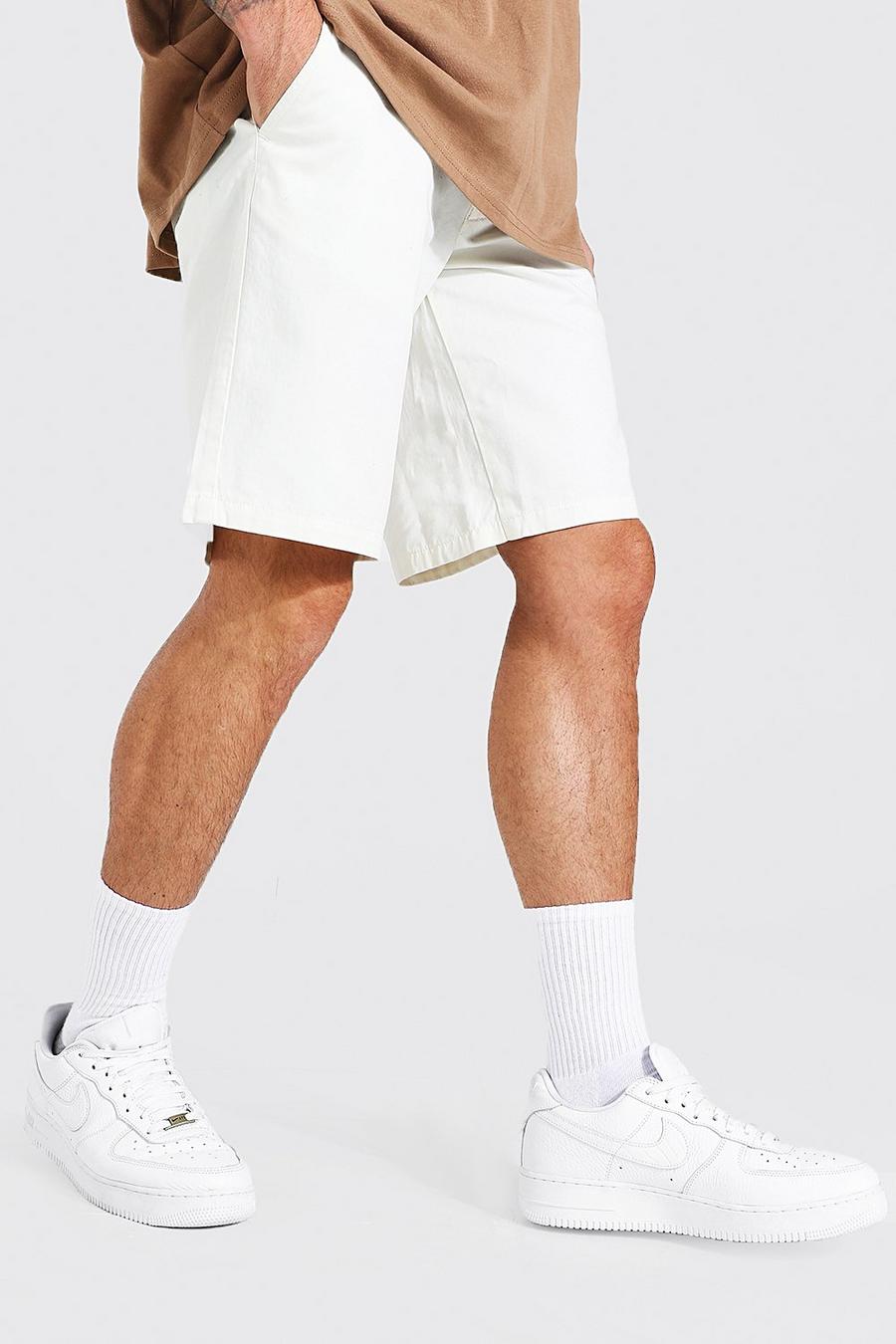 Ecru Relaxed Fit Chino Short image number 1