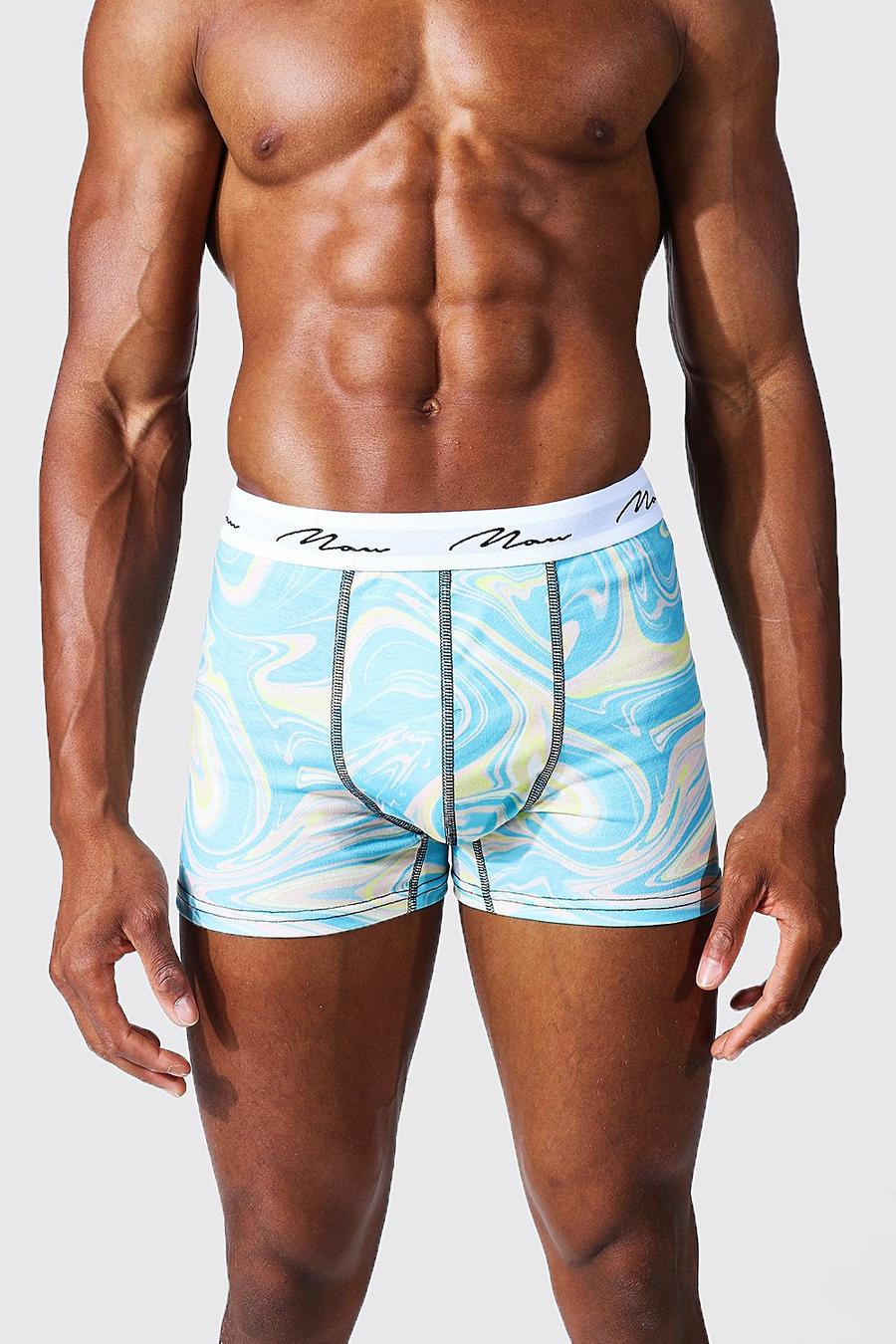 Green Man Signature Psychedelic Print Classic Trunk image number 1