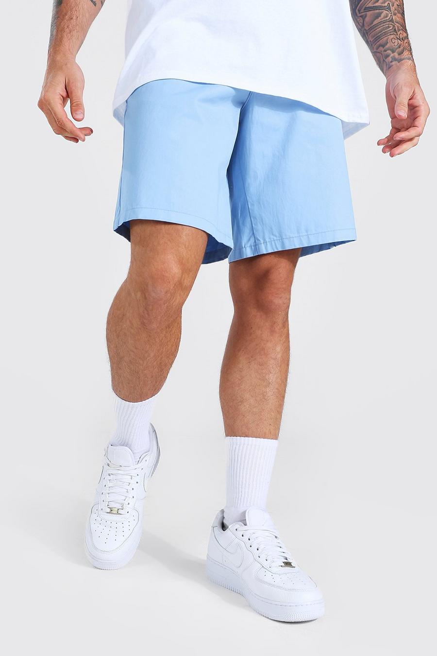 Pastel blue Baggy Chino Shorts image number 1
