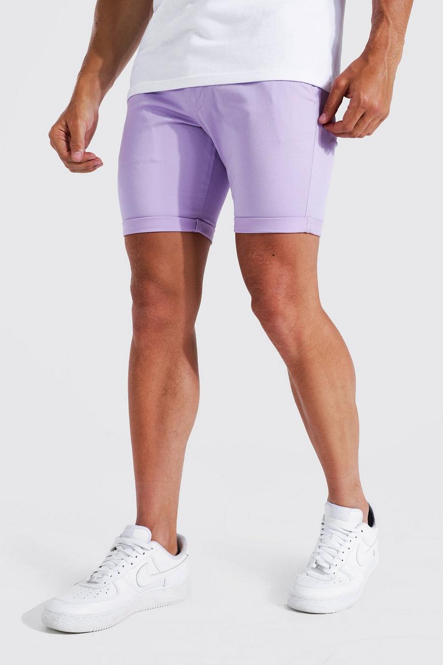 Lilac Skinny Fit Chino Short image number 1