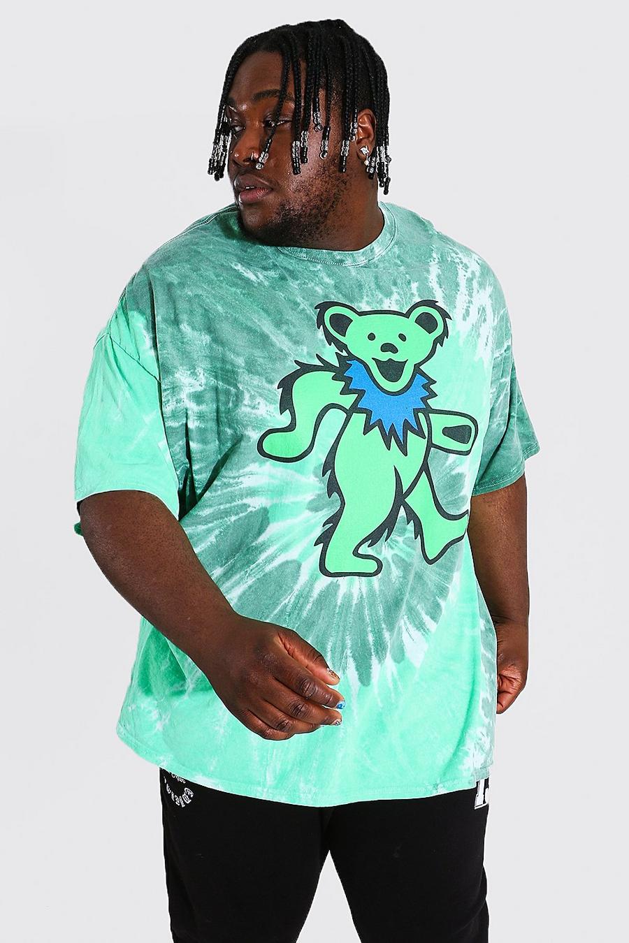 Green Plus Tie Dye Grateful Dead License T-shirt image number 1