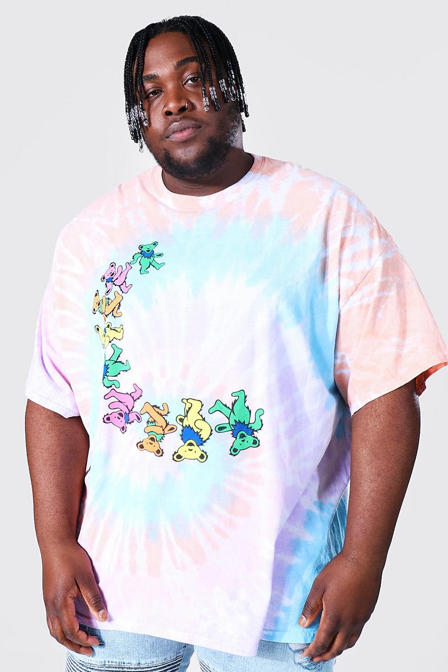 T-shirt Plus Size in fantasia tie dye ufficiale del Grateful Dead, Multi image number 1