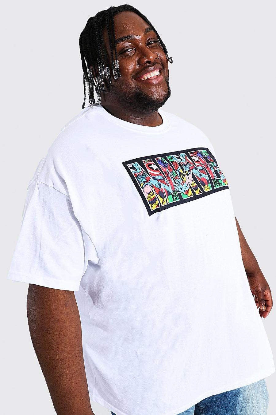 White Plus Size Marvel Infill License T-shirt image number 1