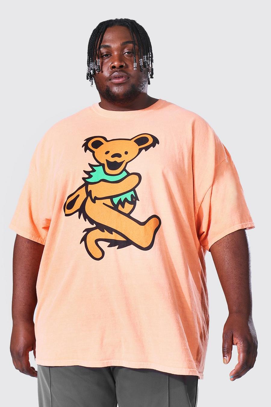 Orange Plus Overdyed Grateful Dead License T-shirt image number 1