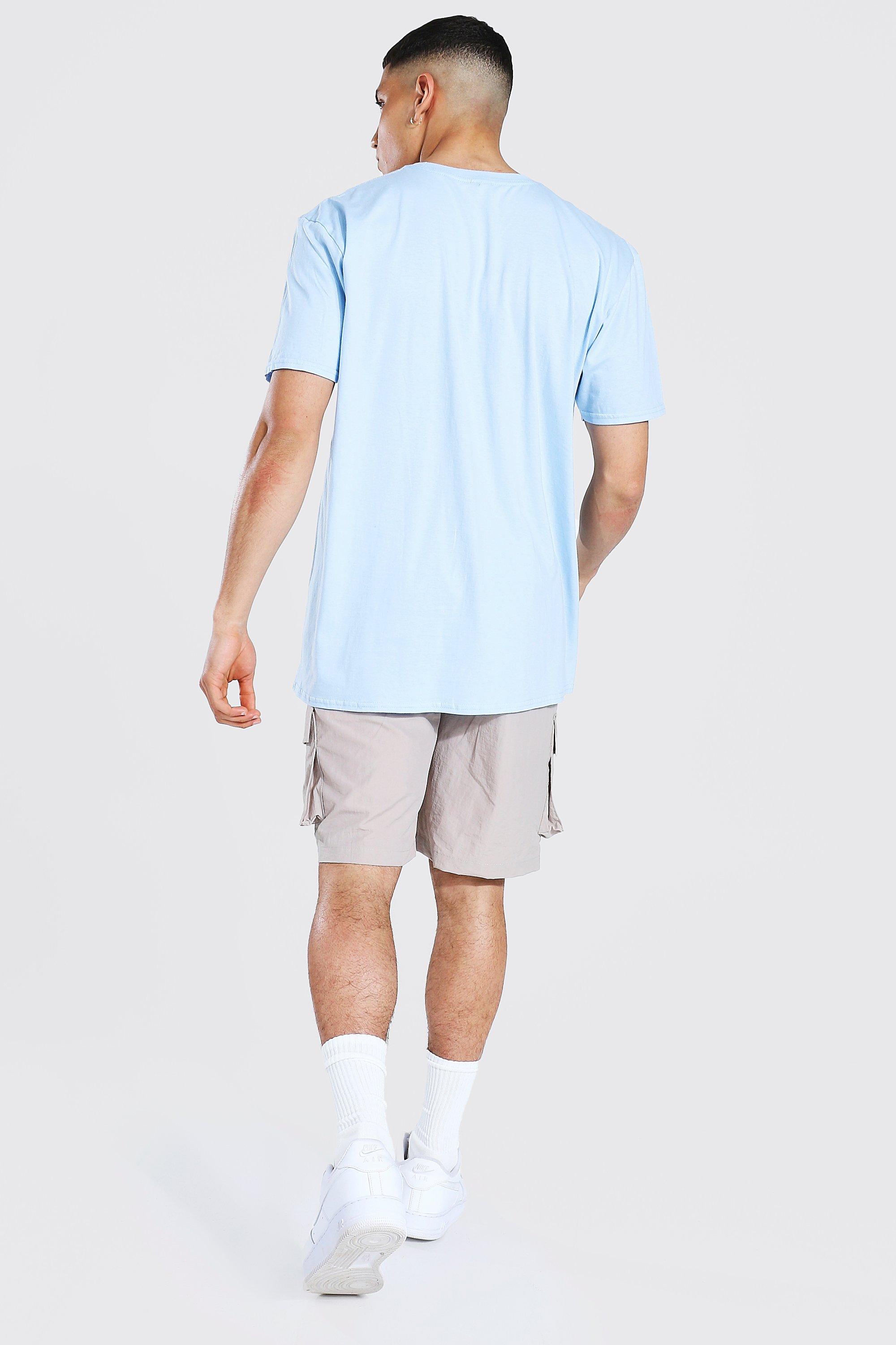 Blue and Powder Blue Cube Shorts